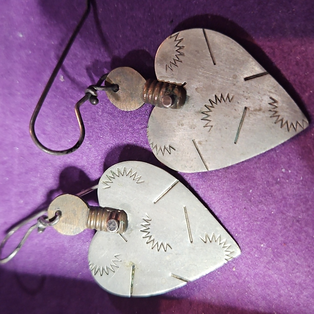 Thomas Mann Sterling Silver Heart Earrings